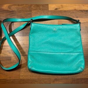 Kate Spade Teal Pebbled Leather Crossbody Bag